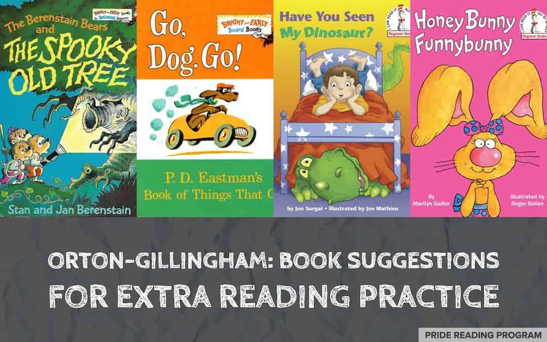 Orton-Gillingham Book Suggestions for Extra Reading Practice