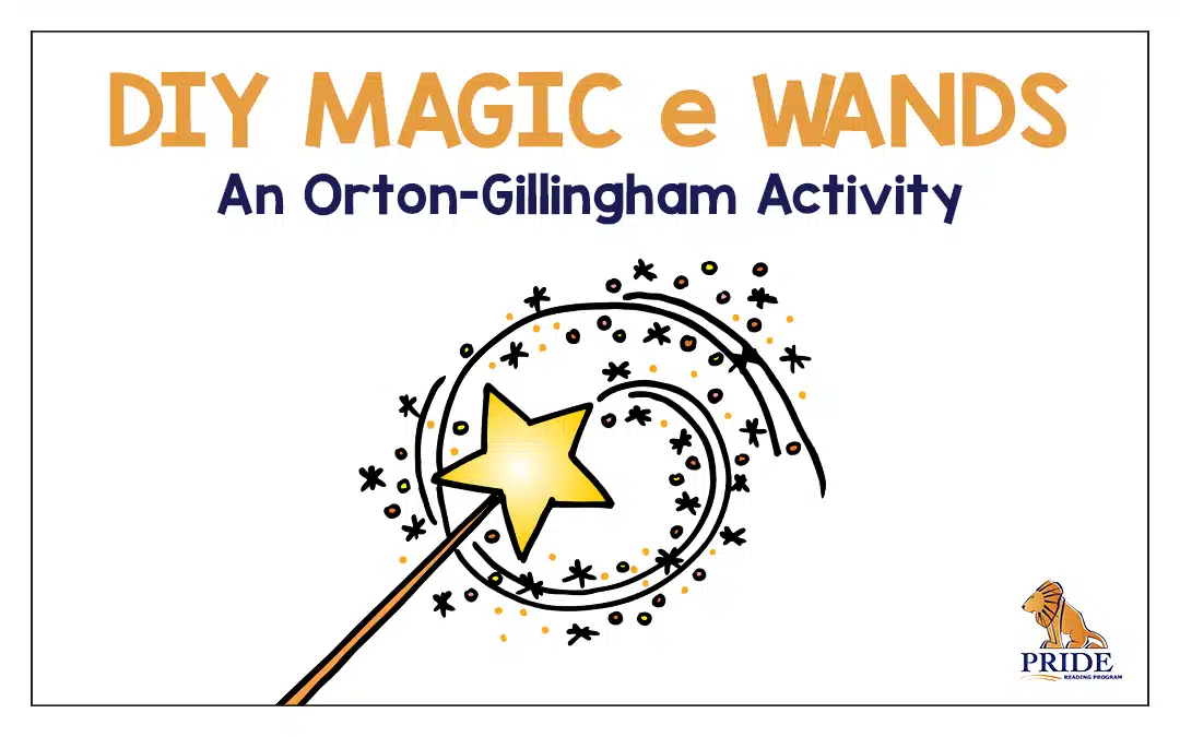 A magic wand with a star at the end andt the PRIDE Reading Program logo